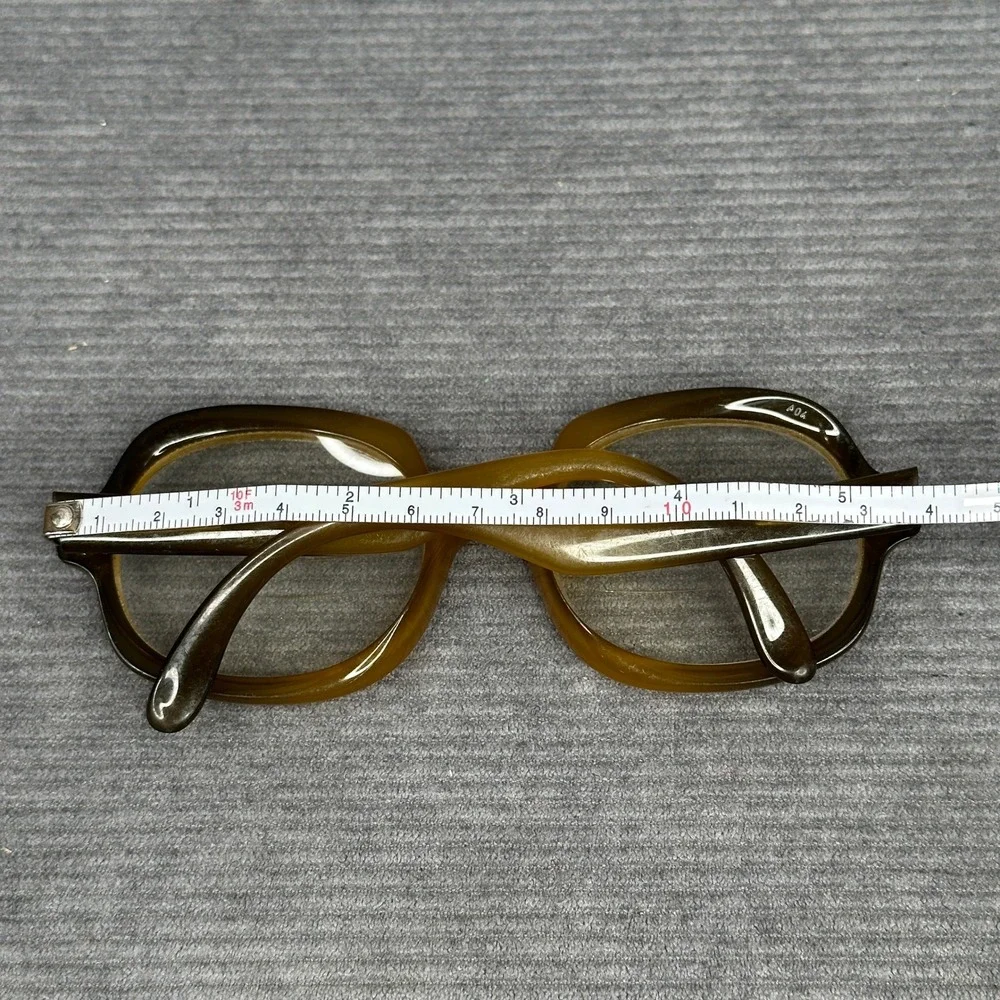 Vintage Y2K Austria Oversized Amber Green Gradient Eyeglasses 404 Retro Frames